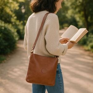 Vintage ROOTS Leather Crossbody Bag